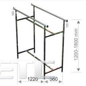 вешало двойное двухярусное без колес - Интернет - магазин одежды и обуви "Трейд Линк Урал", Тюмень